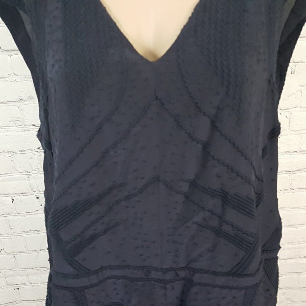 IRO Austin Romper Navy Blue embroidered 40 8 NEW - Picture 4 of 10
